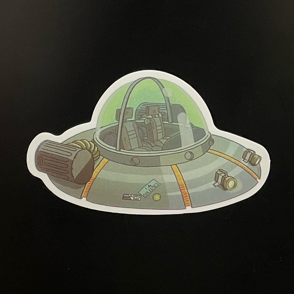 UFO Spaceship Sticker